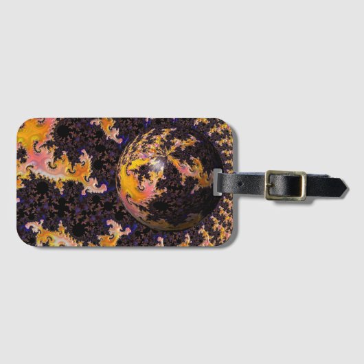 Fractal Firestorm Sphere Bagagelabel (Voorkant (horizontaal))