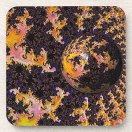 Fractal Firestorm Sphere Bier Onderzetter