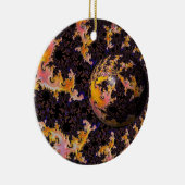 Fractal Firestorm Sphere Keramisch Ornament (Rechts)