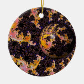 Fractal Firestorm Sphere Keramisch Ornament (Voorkant)