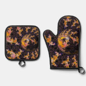 Fractal Firestorm Sphere Ovenwant & Pannenlap Set (Voorkant)