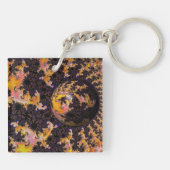 Fractal Firestorm Sphere Sleutelhanger (Achterkant)