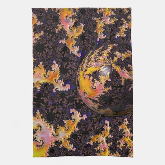 Fractal Firestorm Sphere Theedoek (Verticaal)