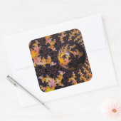 Fractal Firestorm Sphere Vierkante Sticker (Envelop)