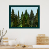 Fractal Firs Poster (Keuken)