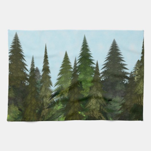 Fractal Firs Theedoek (Horizontaal)