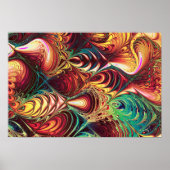 Fractal Fish Pattern Poster (Voorkant)