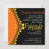 Fractal Flame Afstuderen Invitation Kaart (Achterkant)