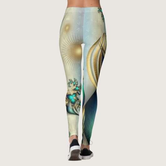 "Fractal Flower Power" Leggings (Achterkant)