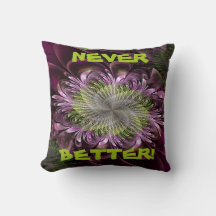 Fractal Flower Shaped Jewelry Paars-Red Pillow