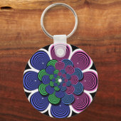 Fractal Flower Sleutelhanger (Voorkant)