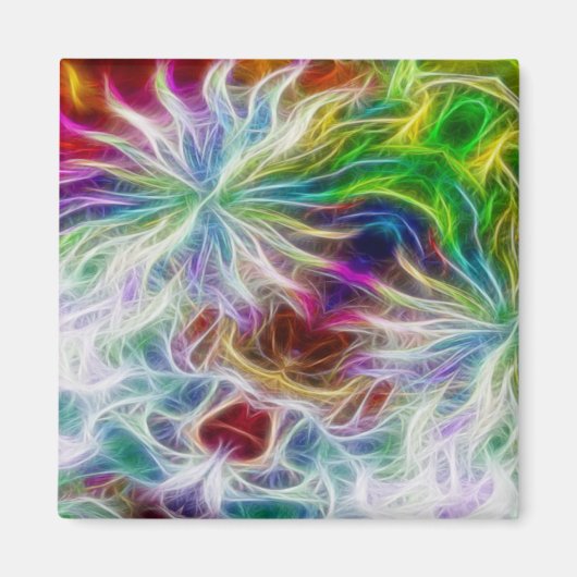 Fractal Flowers Magnet Magneet (Voorkant)