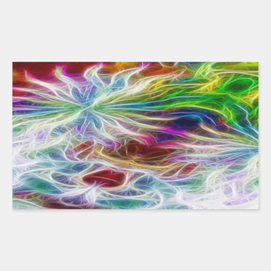 Fractal Flowers Sticker (Voorkant)