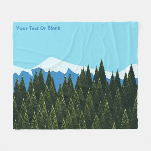 Fractal Forest Fleece Deken (Voorkant (Horizontaal))