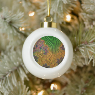 Fractal Forest Keramische Bal Ornament