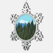 Fractal Forest Tin Sneeuwvlok Ornament (Rechts)