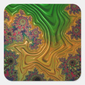 Fractal Forest Vierkante Sticker (Voorkant)