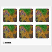 Fractal Forest Vierkante Sticker (Vel)