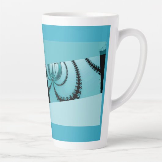 Fractal Garden azure Latte Mok (Rechts)