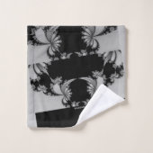 Fractal Garden grijs Bad Handdoek (Wasdoekje)