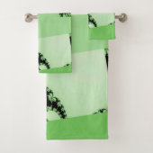 Fractal Garden limoen Bath Towel Set Bad Handdoek (Insitu)