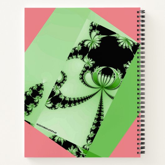 Fractal Garden orchid & mantis Notitieboek (Achterkant)