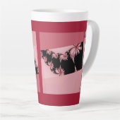 Fractal garden roos Latte Mok (Rechterhoek)