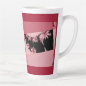 Fractal garden roos Latte Mok (Rechts)