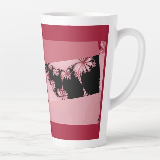 Fractal garden roos Latte Mok (Rechts)