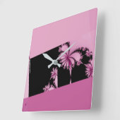 Fractal Garden roos water Vierkante Klok (Hoek)