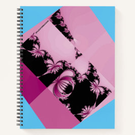 Fractal Garden roze & azure Notitieboek