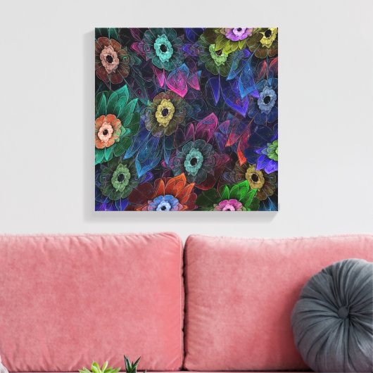 Fractal Gardening Canvas Afdruk (Insitu (Woonkamer))