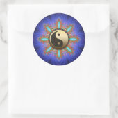 Fractal Geometric Star Gold Yin Yang Sticker (Tas)