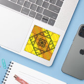 Fractal Geometry Contour Sticker (Laptop met iPhone)