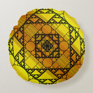 Fractal Geometry Round Pillow Rond Kussen