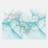 Fractal Glitter Blauwgroen glas Inpakpapier Vel (Voorkant)