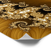 Fractal Golden Double Spiral Poster (Hoek)