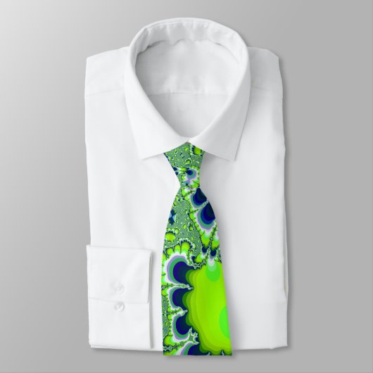 Fractal Green en Blue Stropdas (Gebonden)