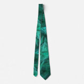 Fractal Green Swirls Abstracte Mannen Stropdas (Achterkant)