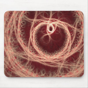 Fractal heart mousepad muismat