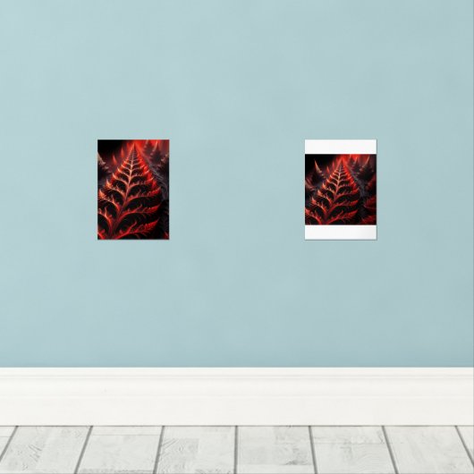 Fractal Highway Runs Between Fractal Spires Muurkunst Sets (Houten vloer)