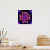 fractal in zwartlichte stijl poster (Keuken)