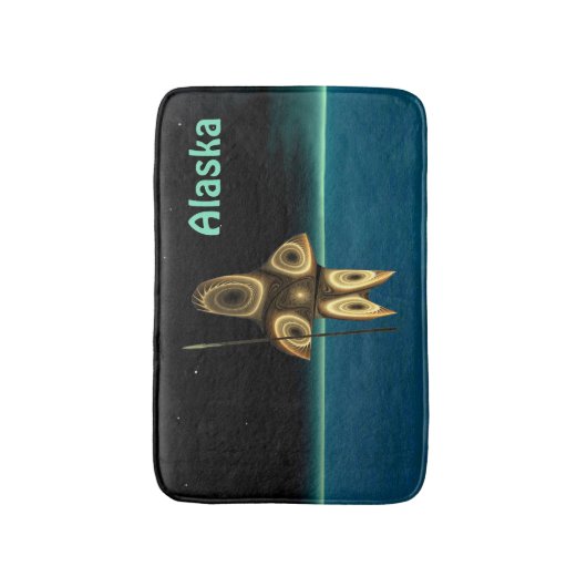 Fractal Inuit Hunter - Alaska Badmat (Voorkant Verticaal)