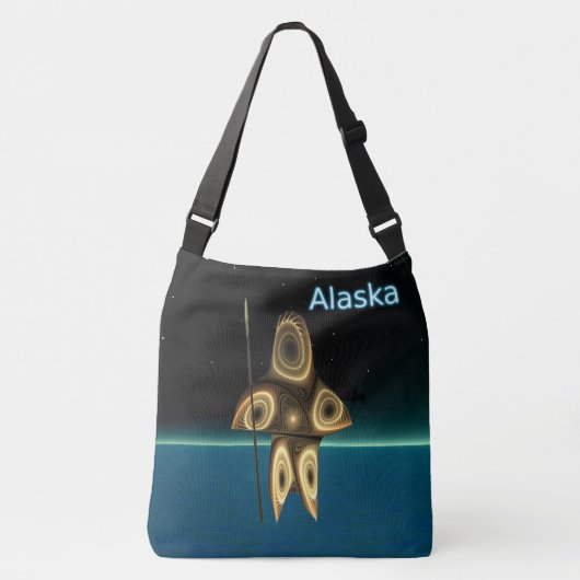 Fractal Inuit Hunter - Alaska Crossbody Tas (Voorkant)