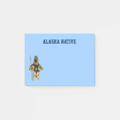 Fractal Inuit Hunter - Alaska Native Post-it® Notes (Voorkant)
