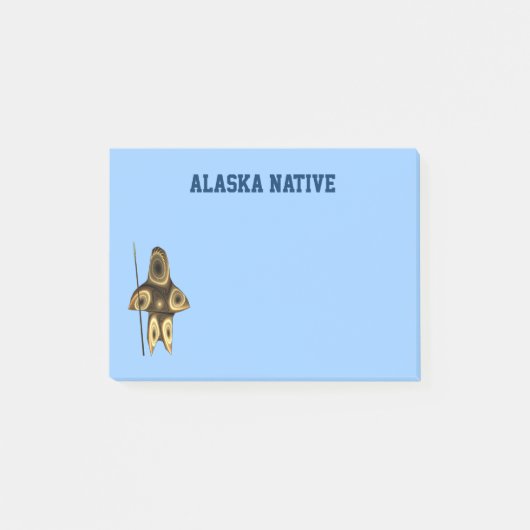 Fractal Inuit Hunter - Alaska Native Post-it® Notes (Voorkant)