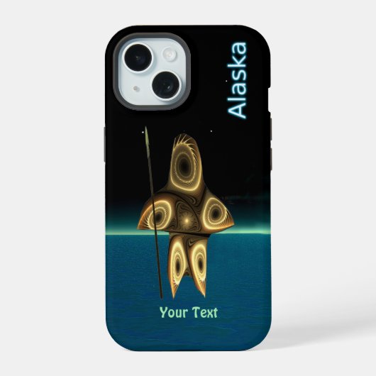 Fractal Inuit Hunter - Alaska OtterBox iPhone Case iPhone 15 Hoesje (Achterkant)