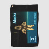 Fractal Inuit Hunter - Alaska Postage Golfhanddoek (Voorkant)