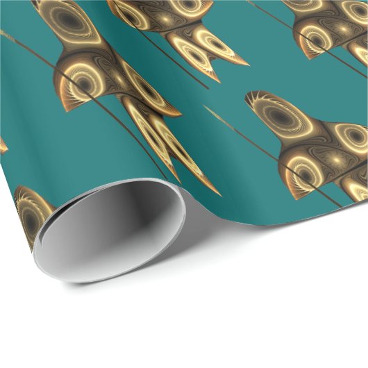 Fractal Inuit Hunter Cadeaupapier (Rol Hoek)