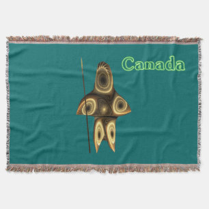 Fractal Inuit Hunter - Canada Deken